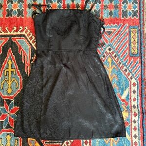 Elegant Black Floral mini Dress from Princess Polly